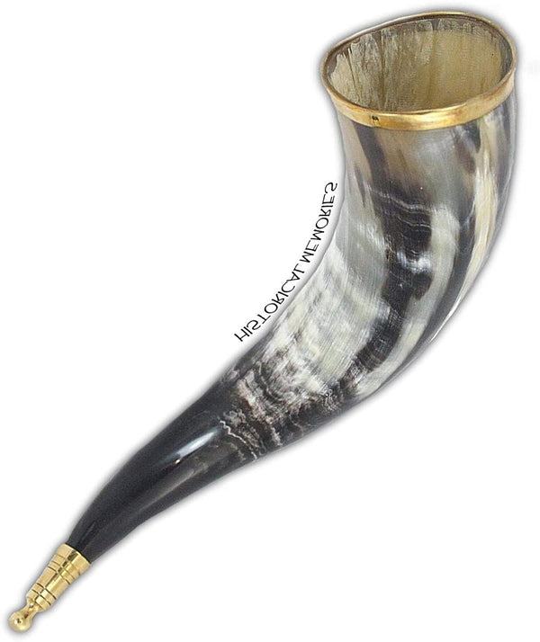 HN 1011 - Viking Drinking Horn with Leather Belt Holder