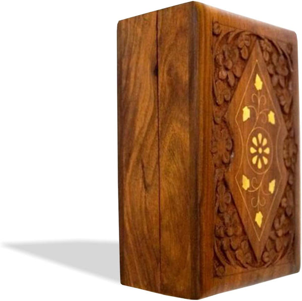 Carved Teak Wood Box Inlay Design India Overseas Trading Corporation