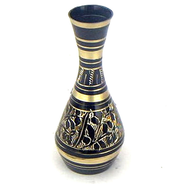 BR 21023X - Black Etched Brass Vase, C/BX