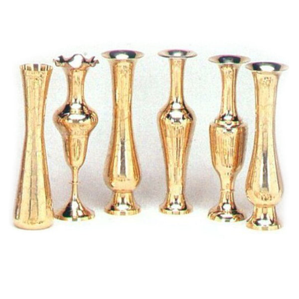 BR 2117 - Brass Vase Set/6