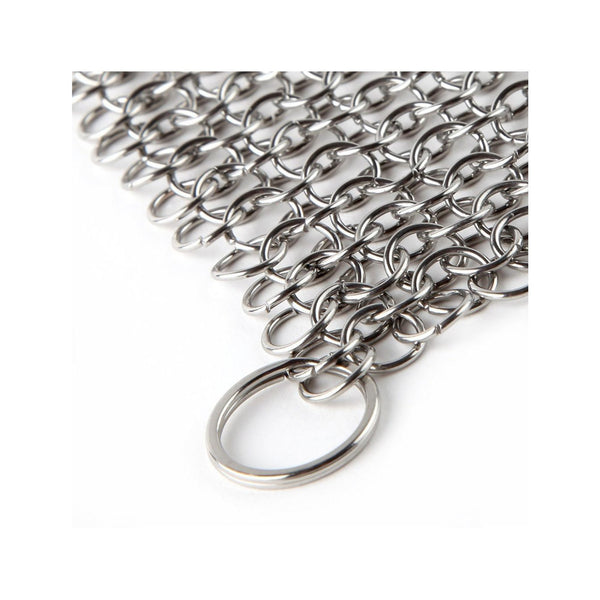 IR 80815 - Stainless Steel Chainmail Scrubber (Cast Iron Cleaner) 8" X 6"