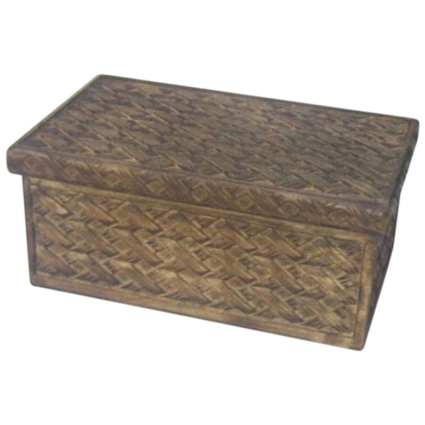 SH 2331 - Nested Box Set, Hand Carved Wooden Chests