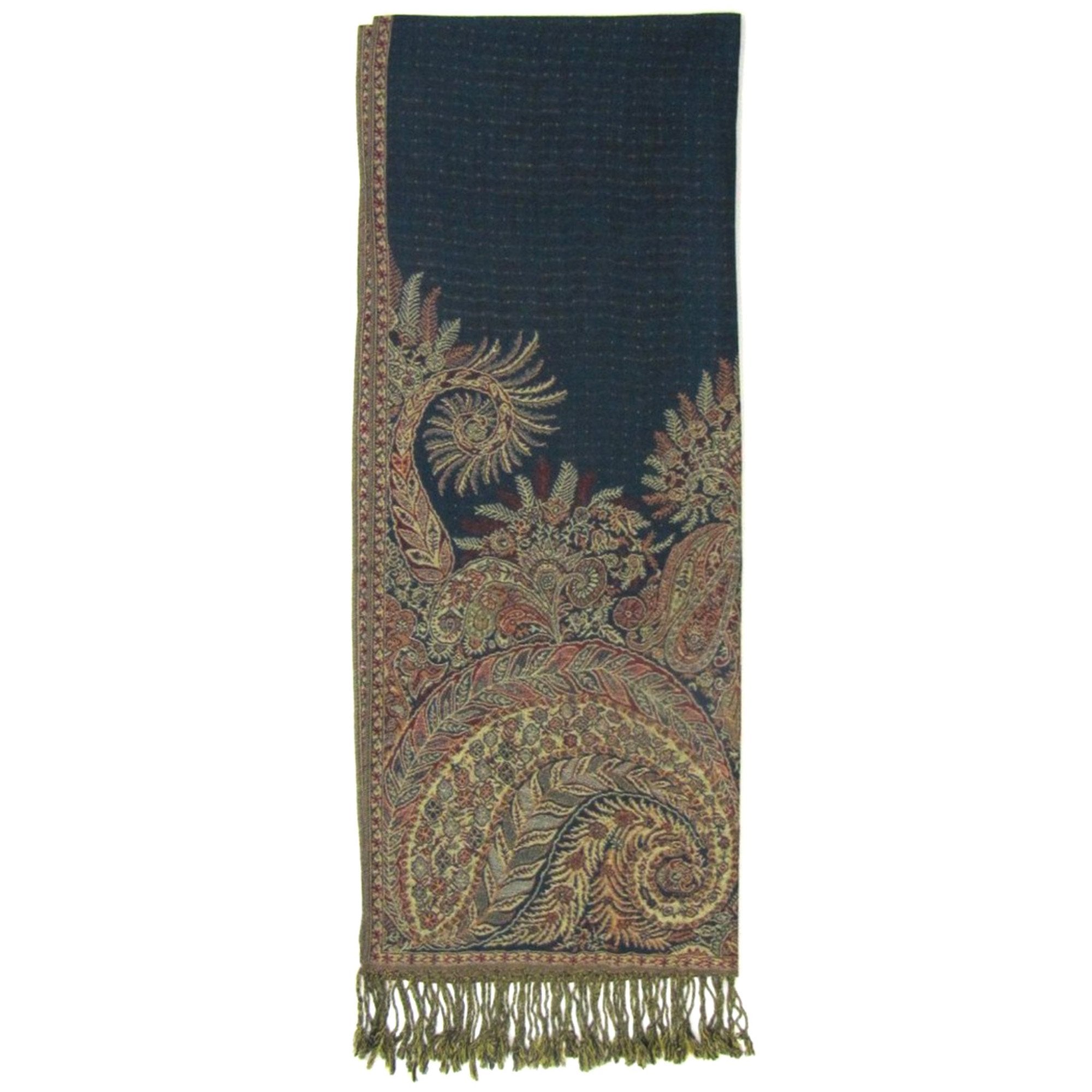 14109 - Pashmina Shawl Cerulean Paisley