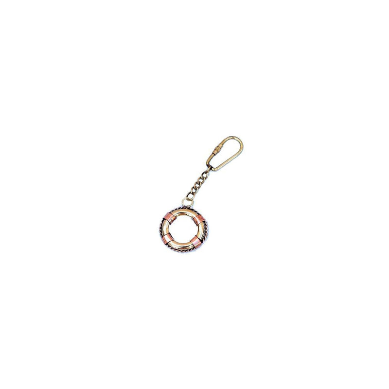 Solid Brass Nautical Keychain Life Ring