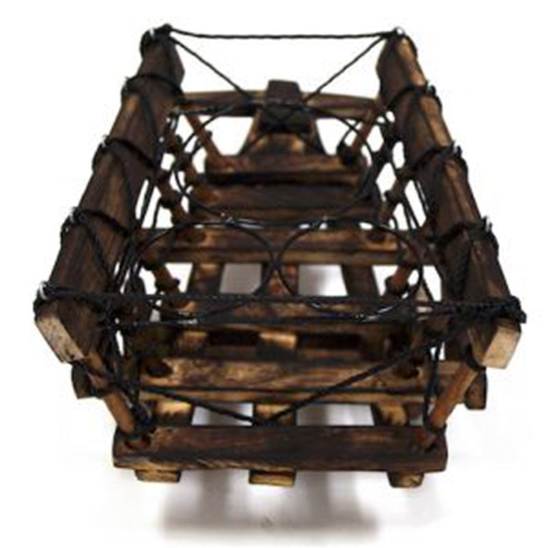 SH 20401 - Pioneers Wooden Buffalo Cart Wine Service Tray