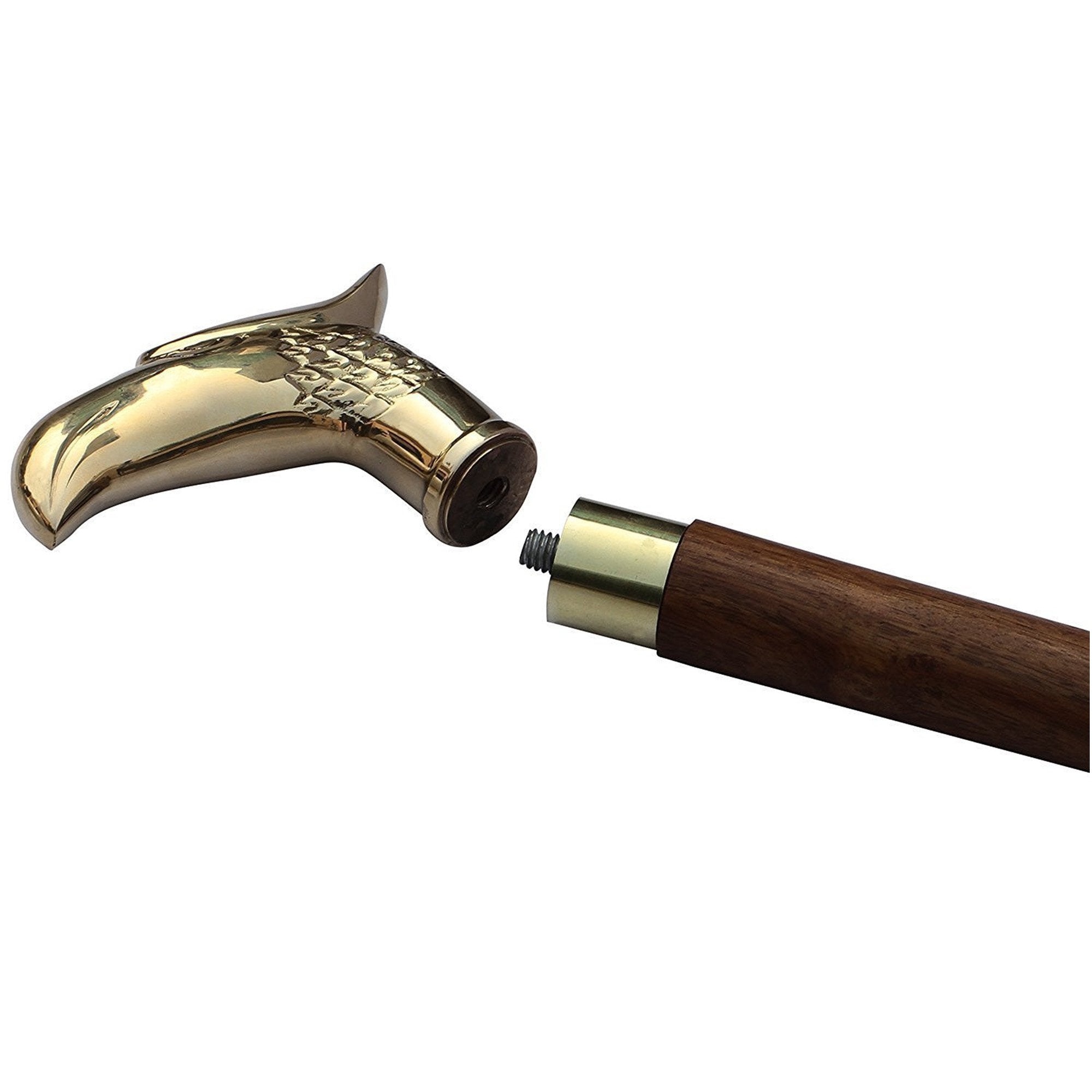 WP 13201E - Walking Stick, Brass Eagle Top