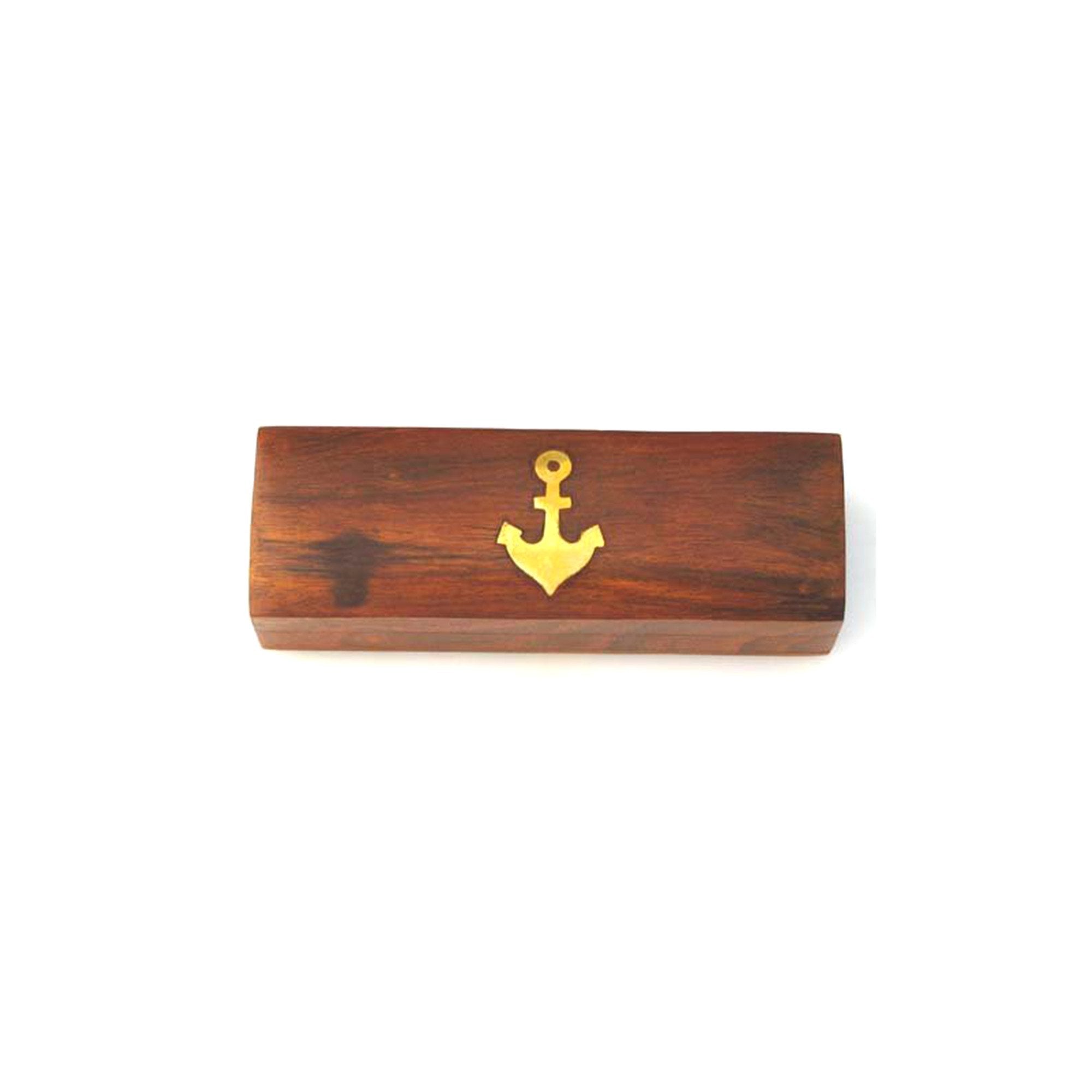 BR 48212 - Brass / Copper Bosun Whistle, Wooden Box