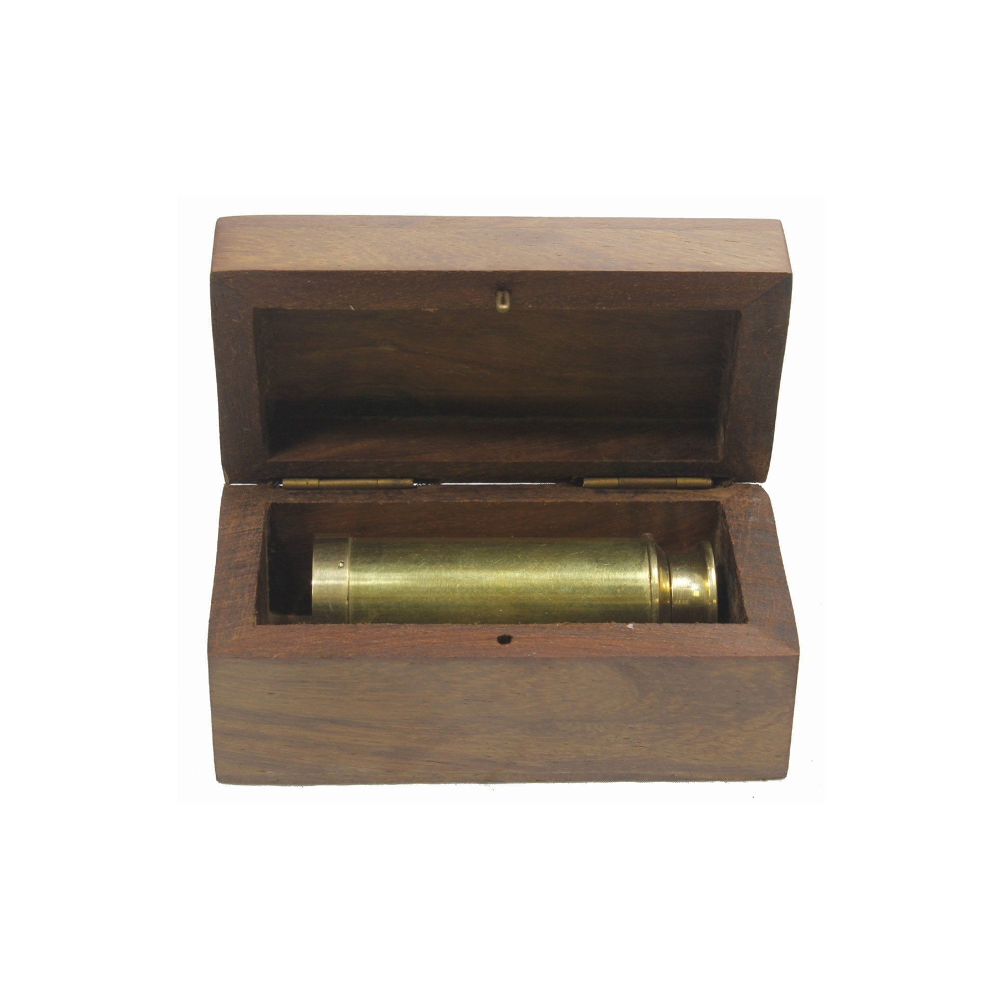 BR 48256B - Pullout 4" Brass Telescope with Box
