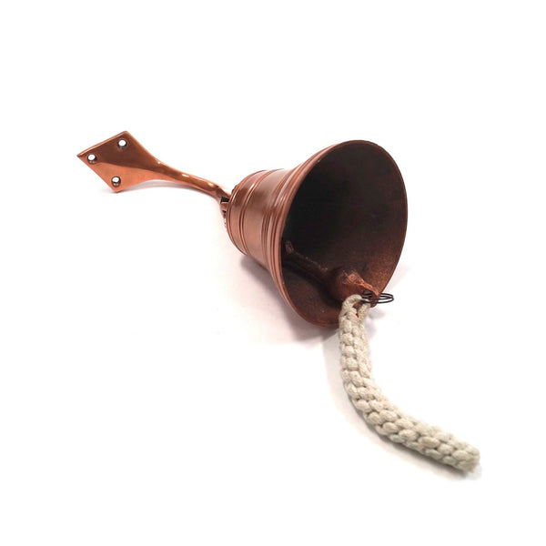 Copper Aluminum Ship Bell with Rope, 6"