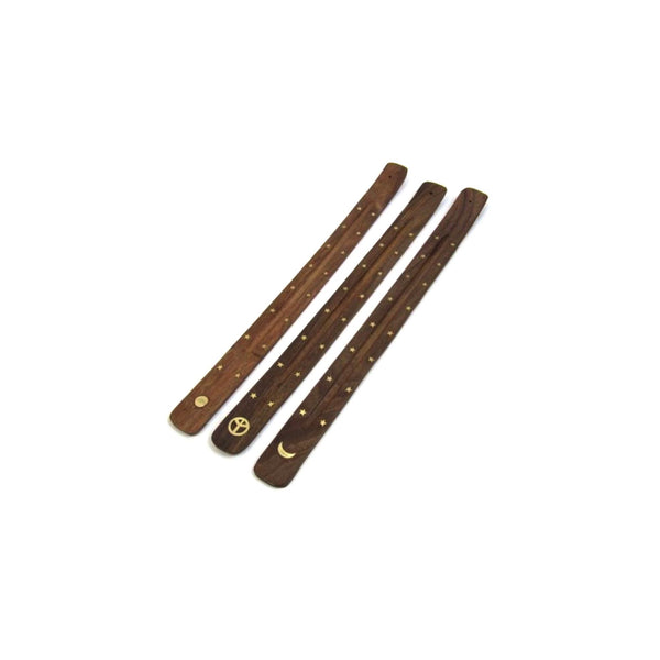 SH 189A - Wooden Incense Boat 18" assorted, inlay