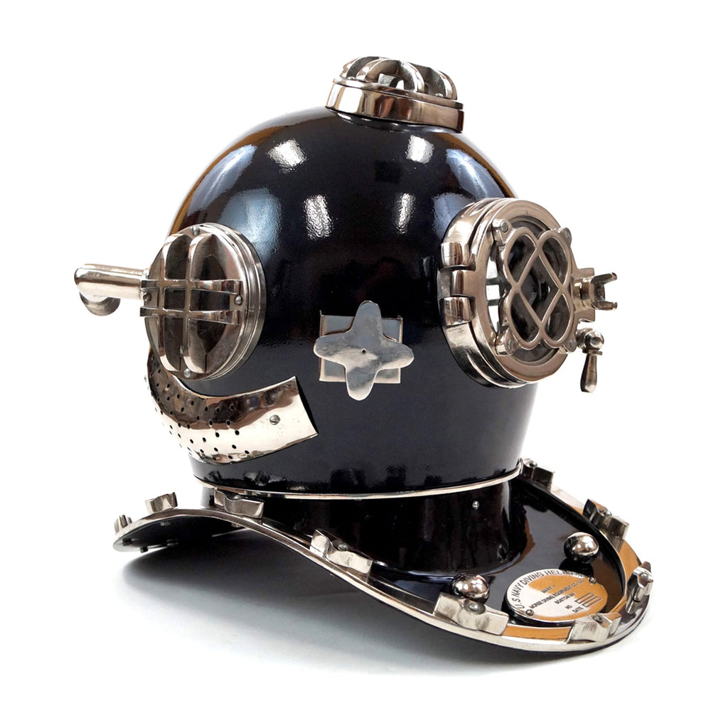 AL 5255 - Aluminum Divers Helmet, Black Mk. Five