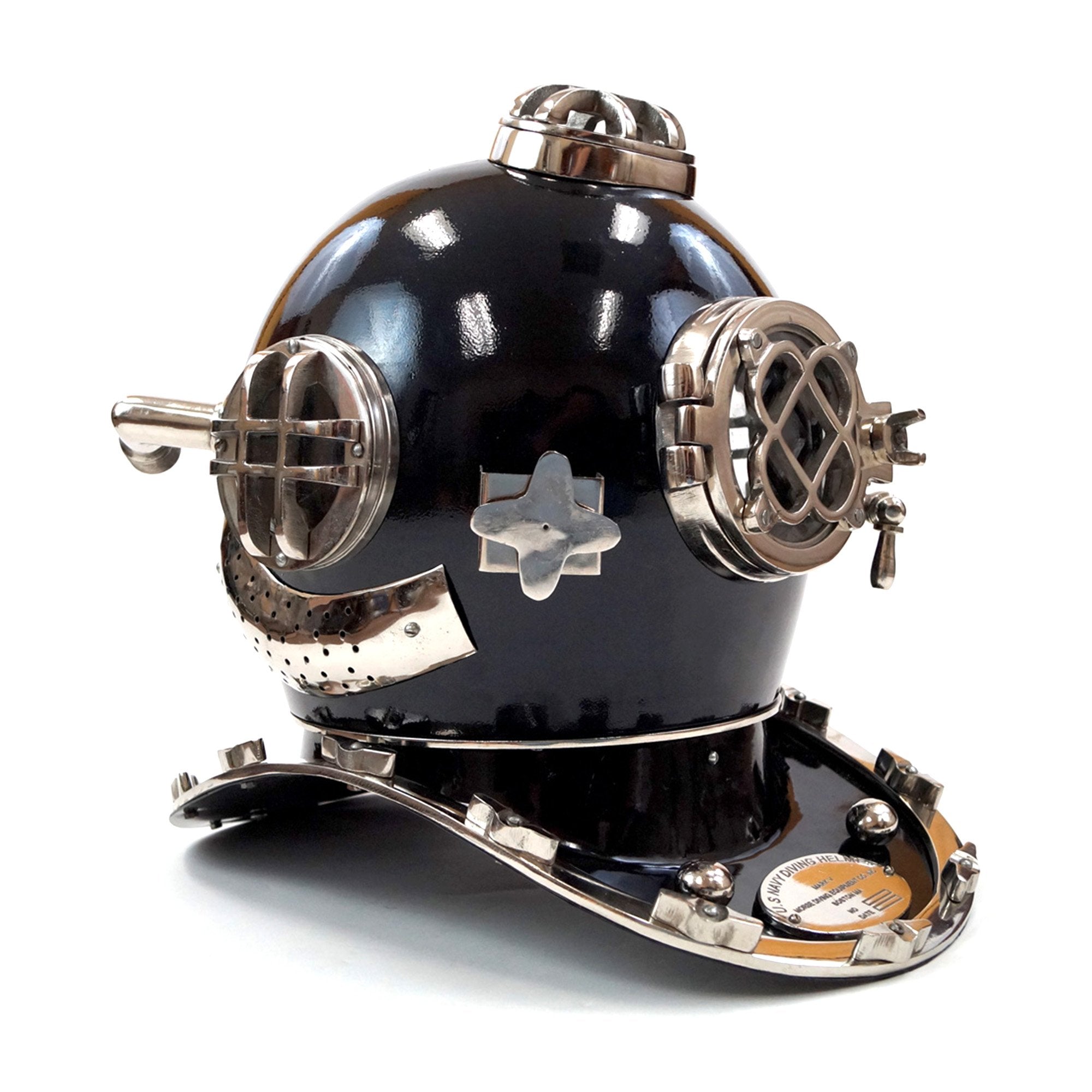 AL 5255 - Aluminum Divers Helmet, Black Mk. Five