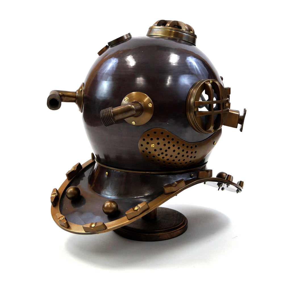 AL 5255B - Aluminum Divers Helmet, Mark 5, Antique 2 Tone