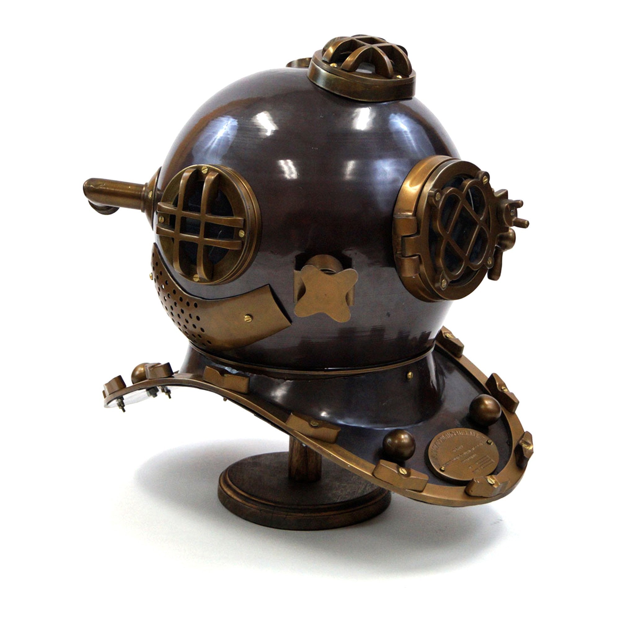AL 5255B - Aluminum Divers Helmet, Mark 5, Antique 2 Tone