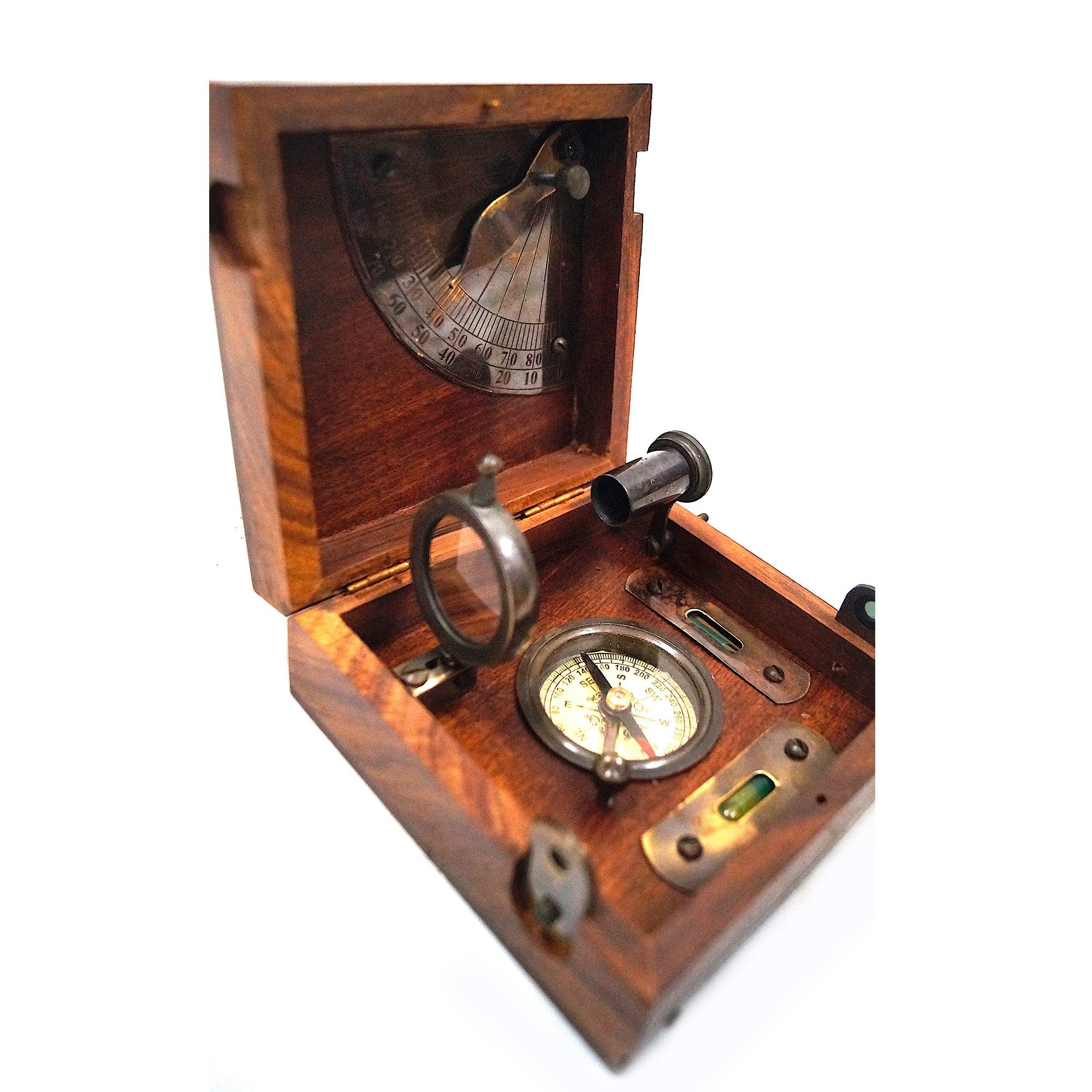 SH 23360 - Marine Box: Telescope, Compass, Spirit Level, Alidade, Clinometer w/ lock