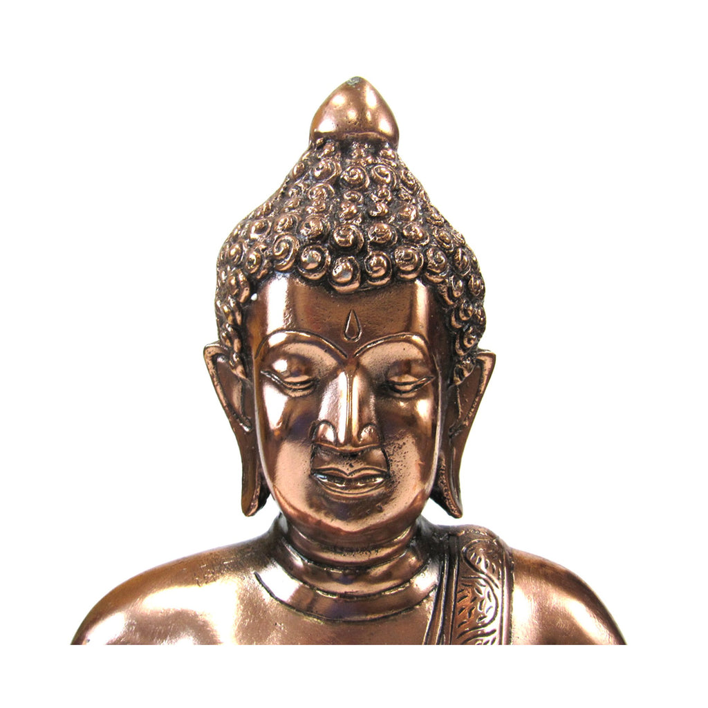 AL 50332 - Aluminum Buddha Statue w/ Brass Finish
