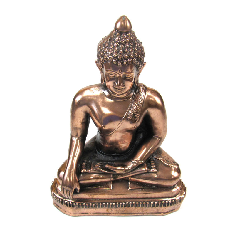 AL 50332 - Aluminum Buddha Statue w/ Brass Finish