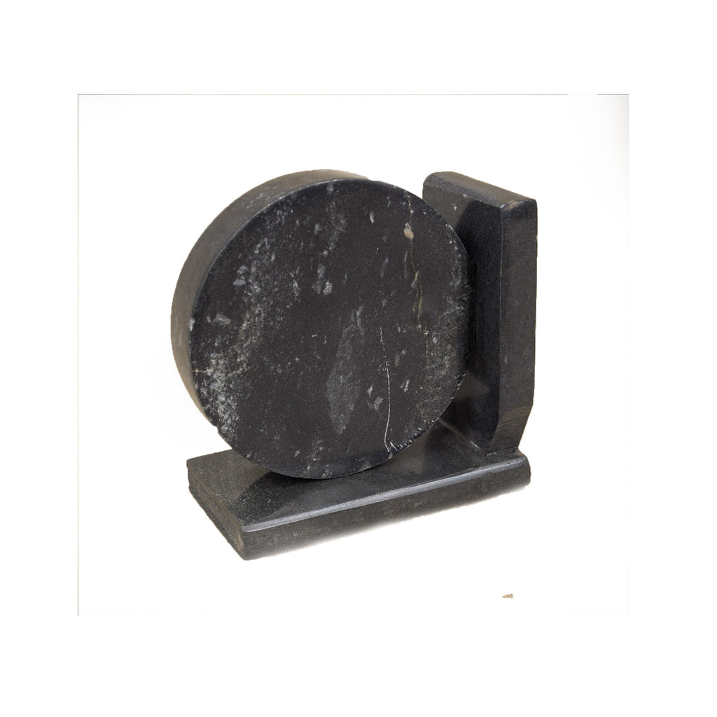 SS 12140 - Soapstone Bookend Pair, Black Cross (462VAB) 4.5"