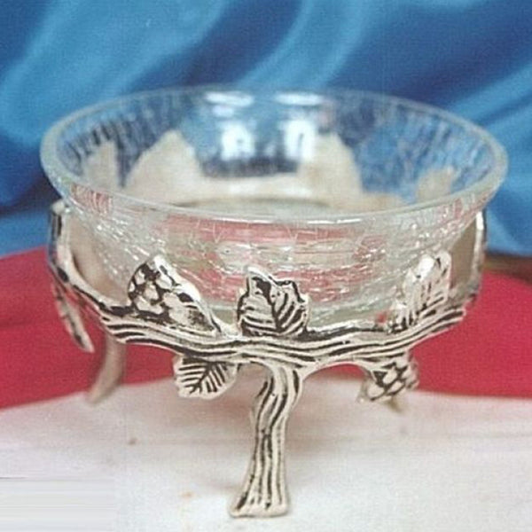 SP 7571 - Silver Plated Grape Stand with Crack Glass