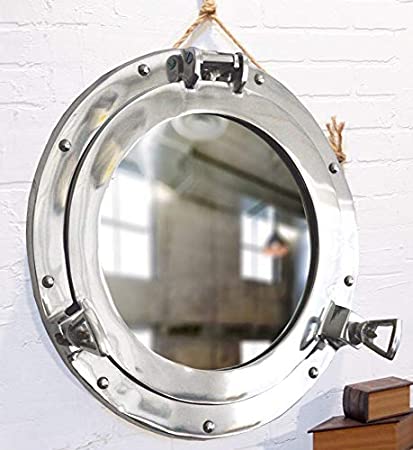 AL 4870S - Porthole Mirror Alum 11" Chrome Plated