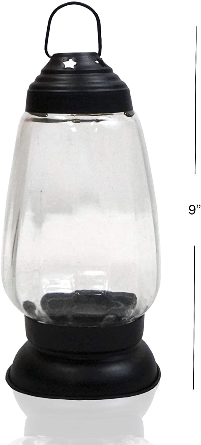IR 15371 - Iron Candle Lantern, Black