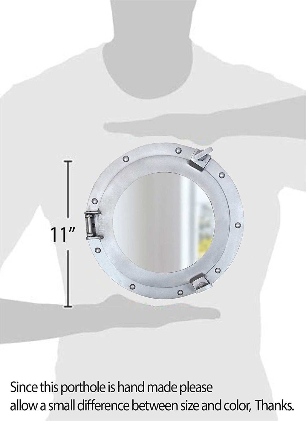 AL 4870 - Porthole Mirror Aluminum, 11"