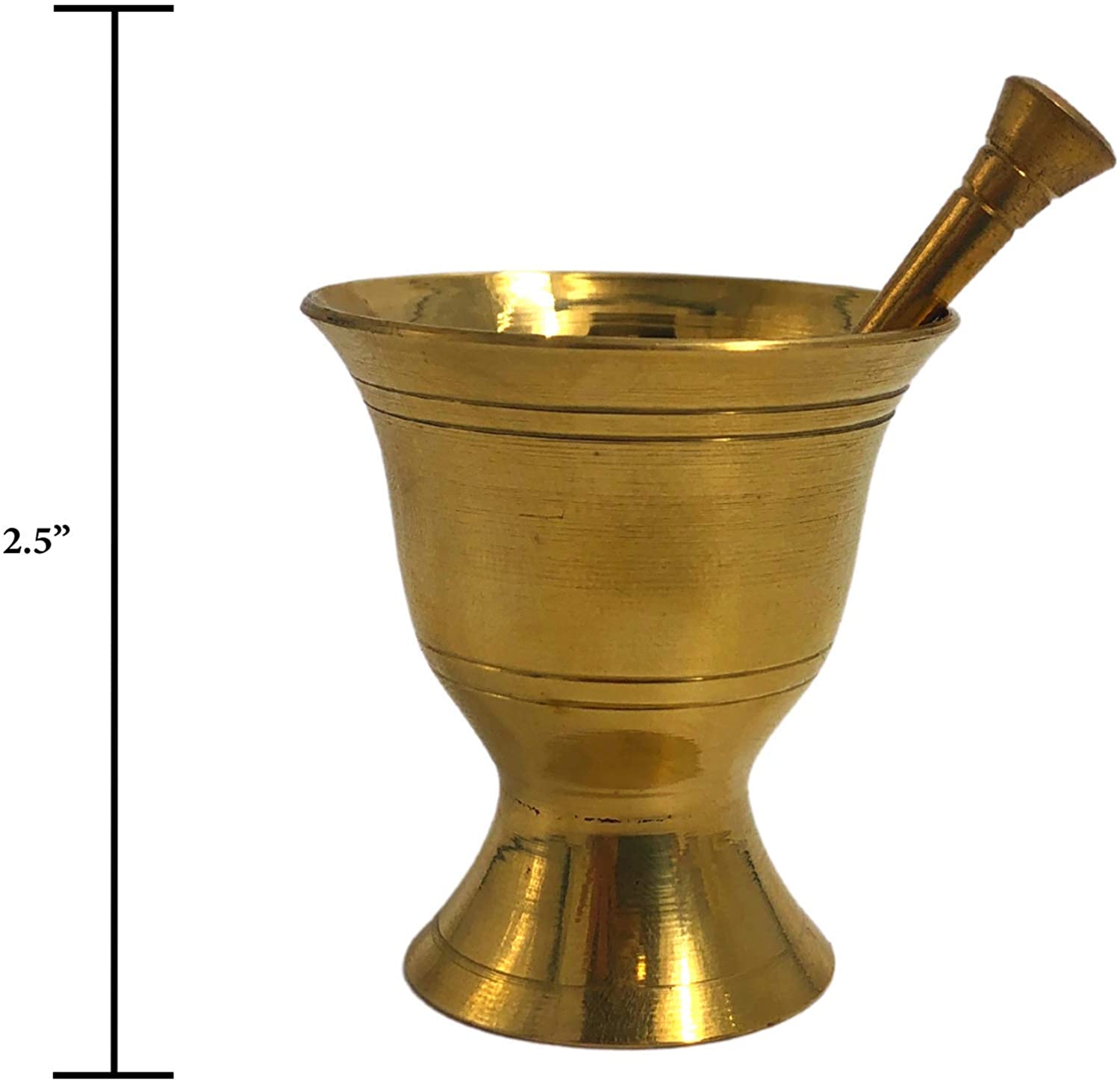 BR 2162X - Brass Mini Mortar Pestle, C/BX