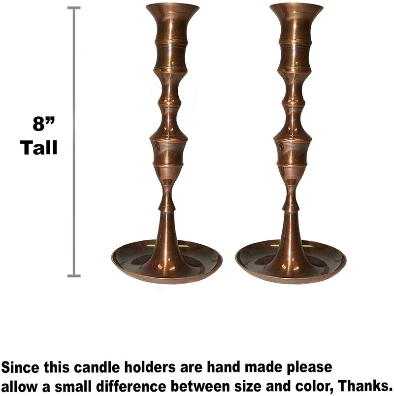BR 22783A - Solid Brass Candle Holder Pair (Antique Finish)