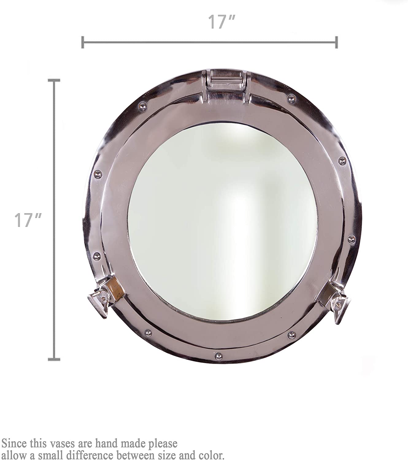 AL 48610M - Aluminum Porthole with Mirror, 17"
