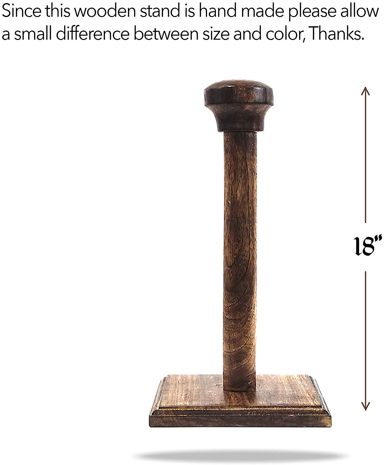 IR 8050 - Helmet Stand Wooden Assorted Color (Black / Brown) 18"