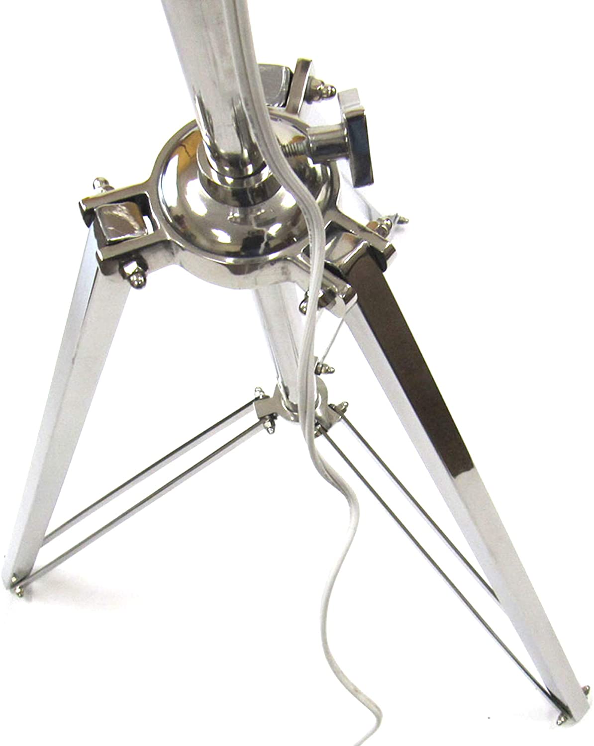 BR 49001E - Fully Adjustable Studio Chrome Nautical lamp with Tripod (Electrical Hardware included)