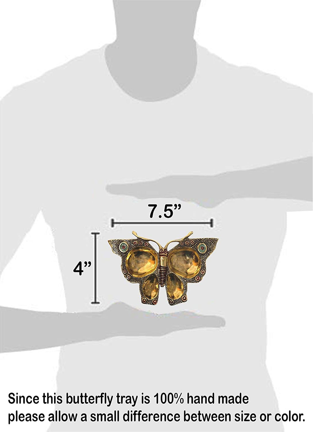 BR 1438 - Solid Brass Butterfly Tray