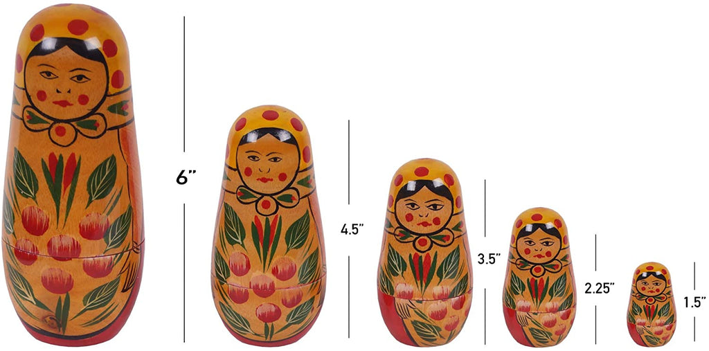 WW 10742 - Russian Lady Dolls, Set of 5