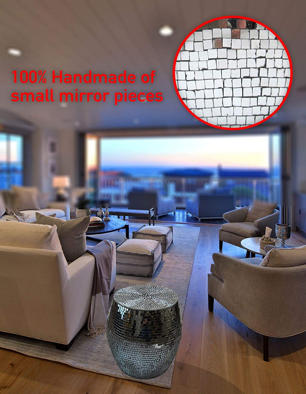 MR 8011 - Mirror Drum Stool