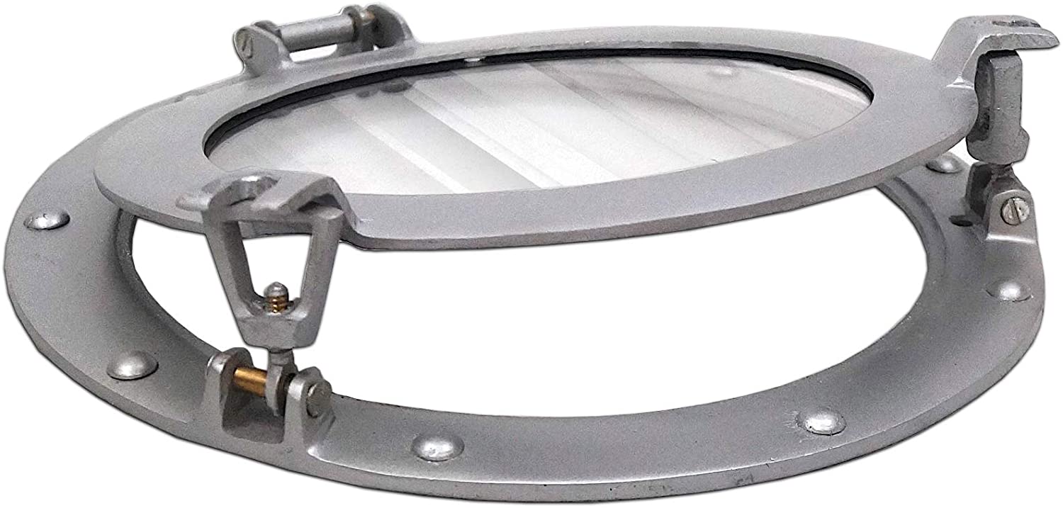 AL 4860 - Porthole Glass Aluminum, 12"