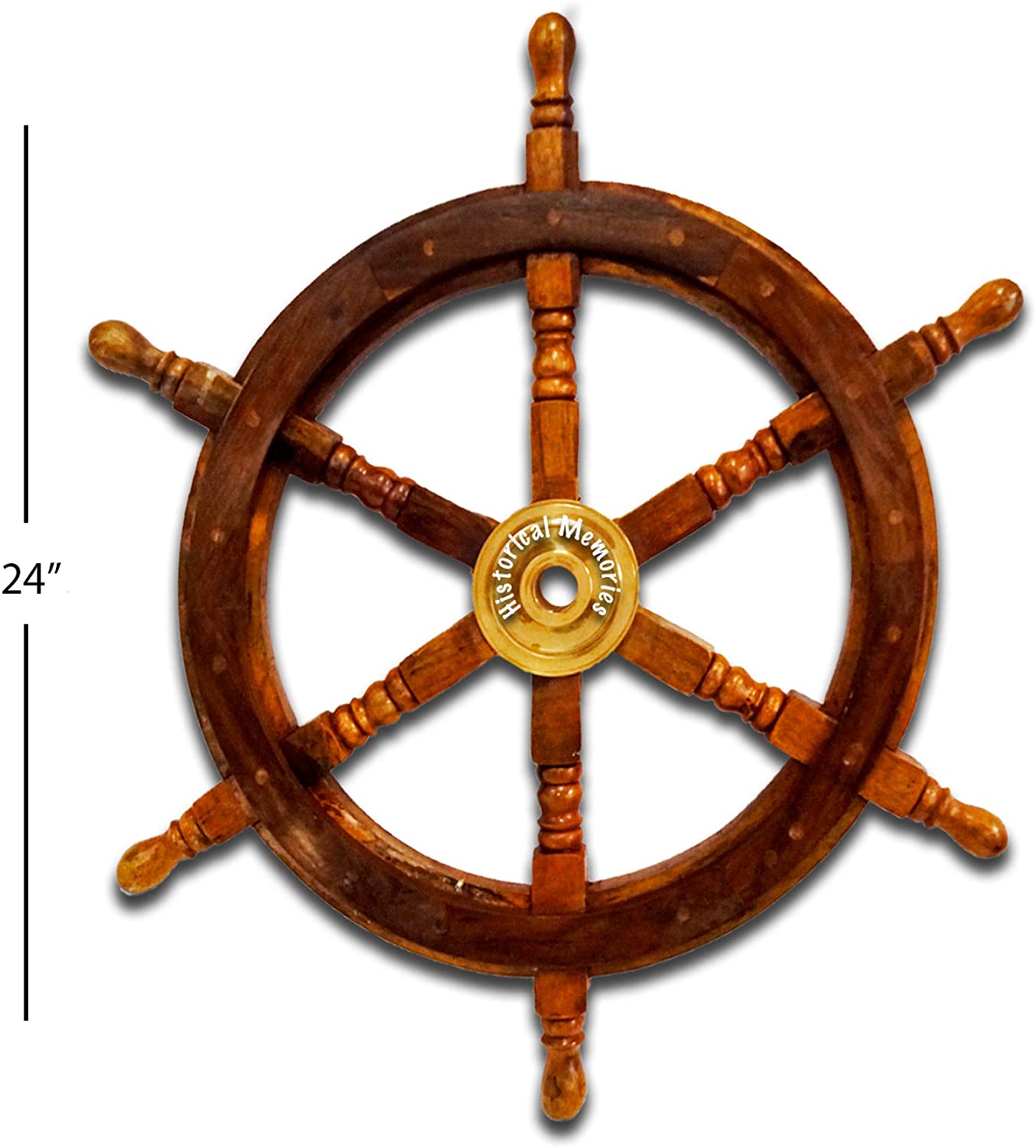 SH 8763 - Wooden Ship Wheel, 24"