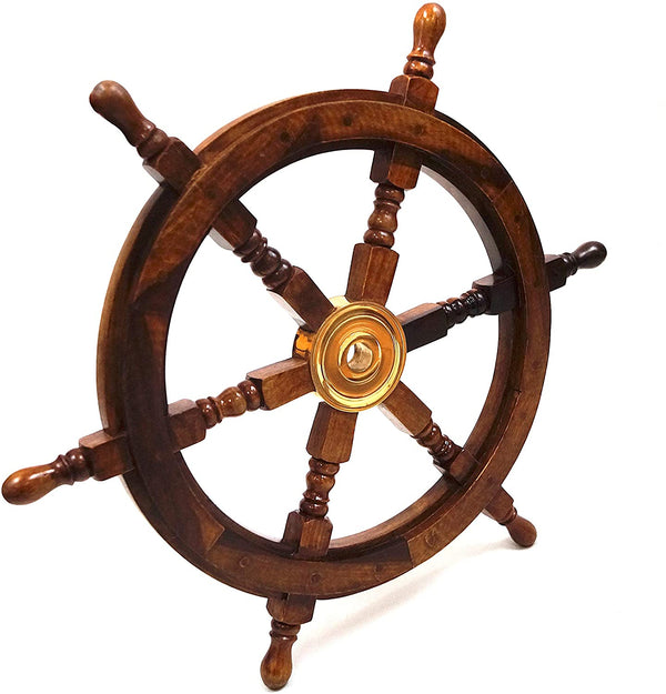 SH 8762 - Wooden Ship Wheel 18"