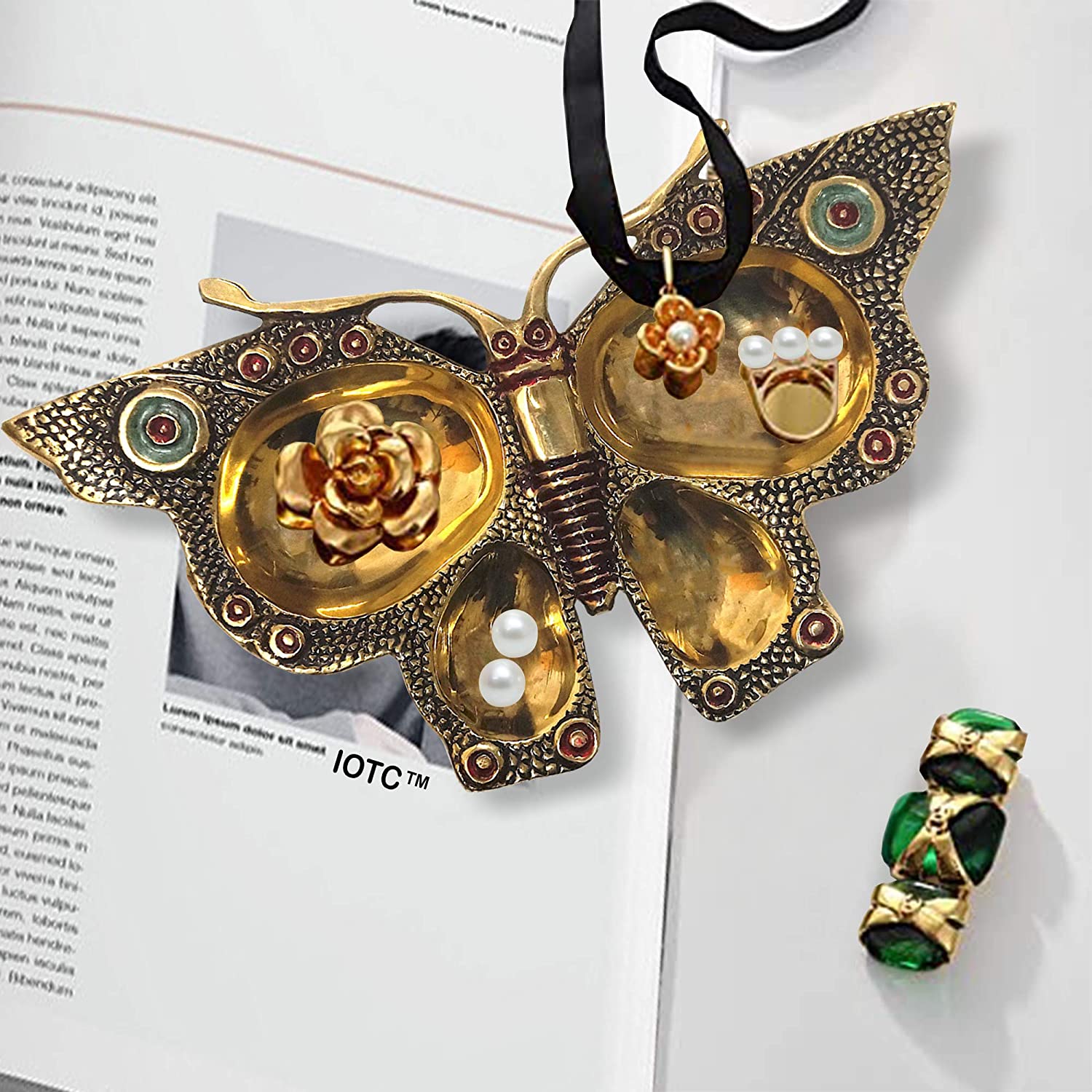 BR 1438 - Solid Brass Butterfly Tray