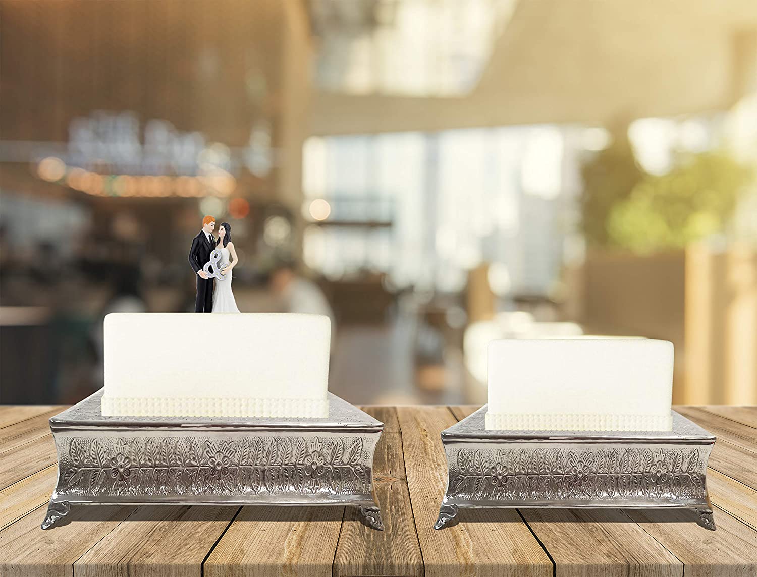 AL 4182B - Two-Tiered Square Cake Stand