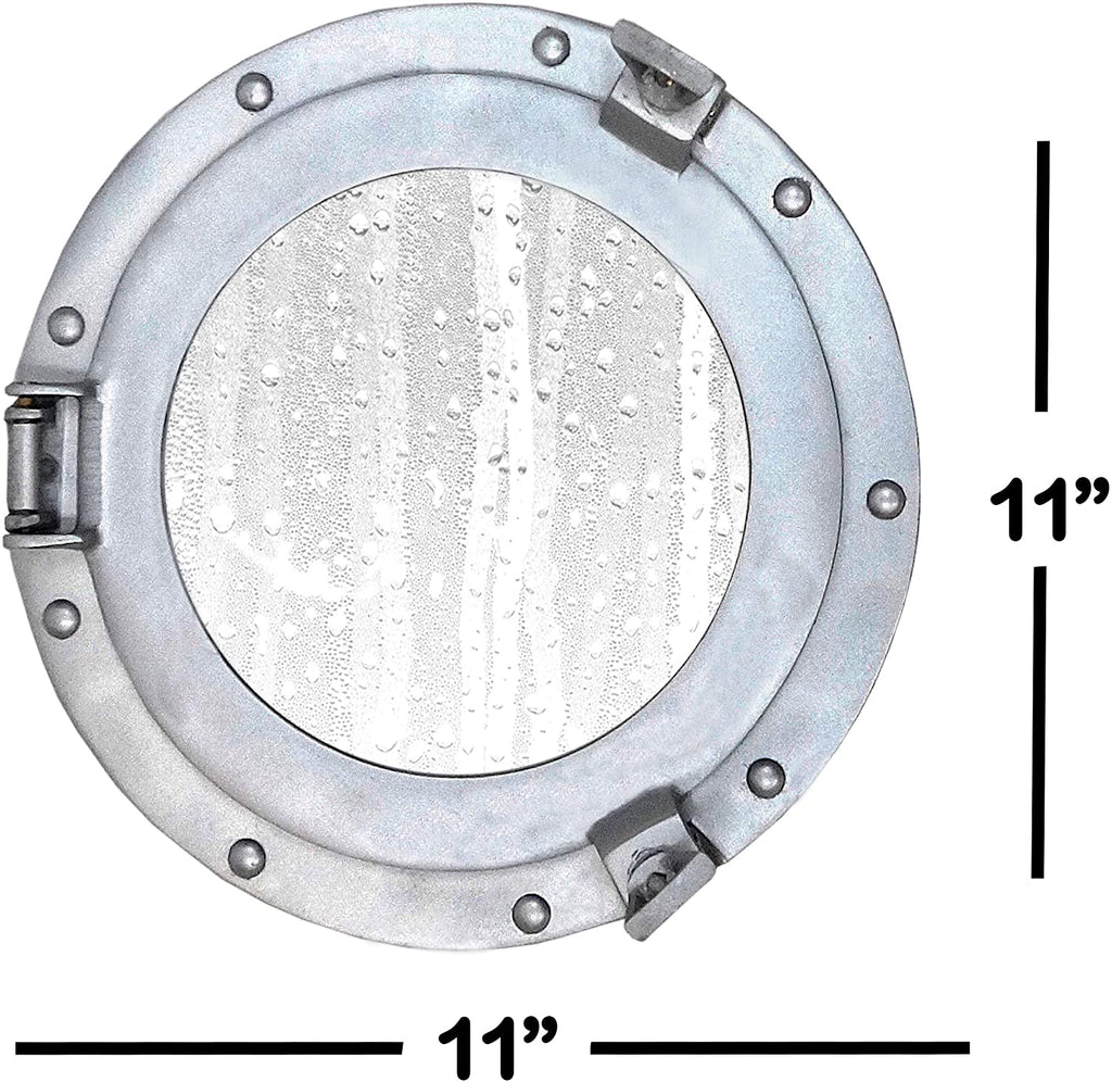 AL 4860 - Porthole Glass Aluminum, 12"