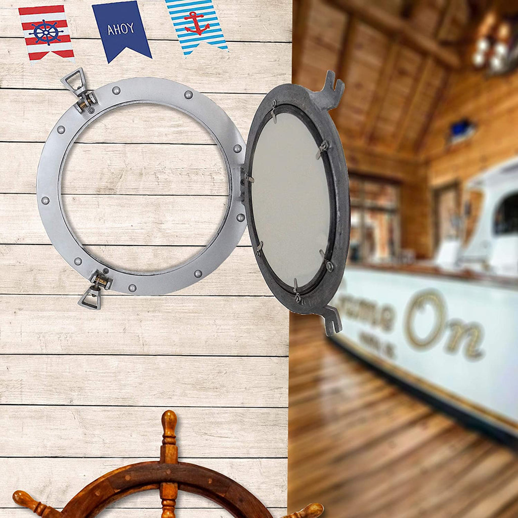 AL 4870 - Porthole Mirror Aluminum, 11"