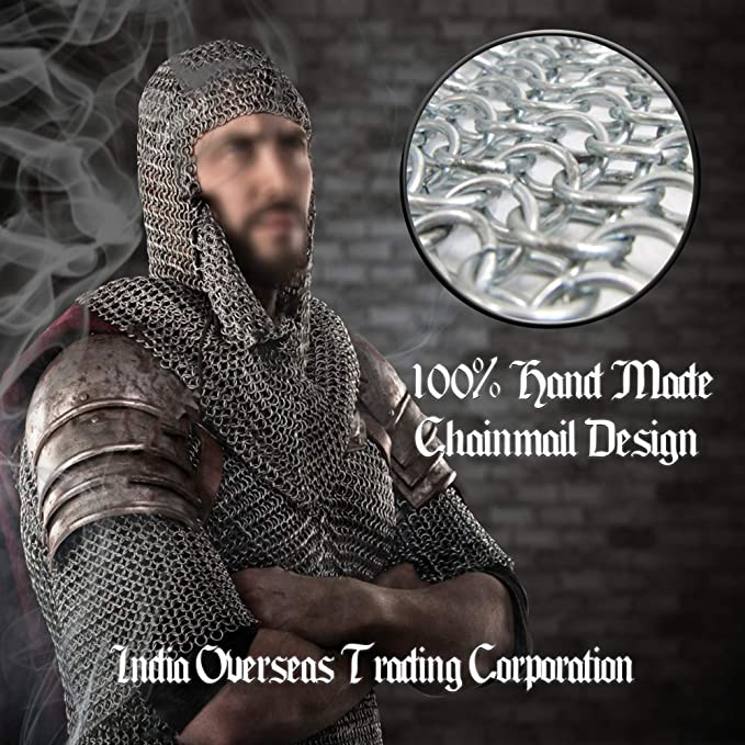 AL 80811 - Aluminum Chain Mail W/ Hood