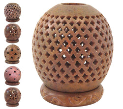 SS 22474 - Soapstone Candle ball - set of six pieces