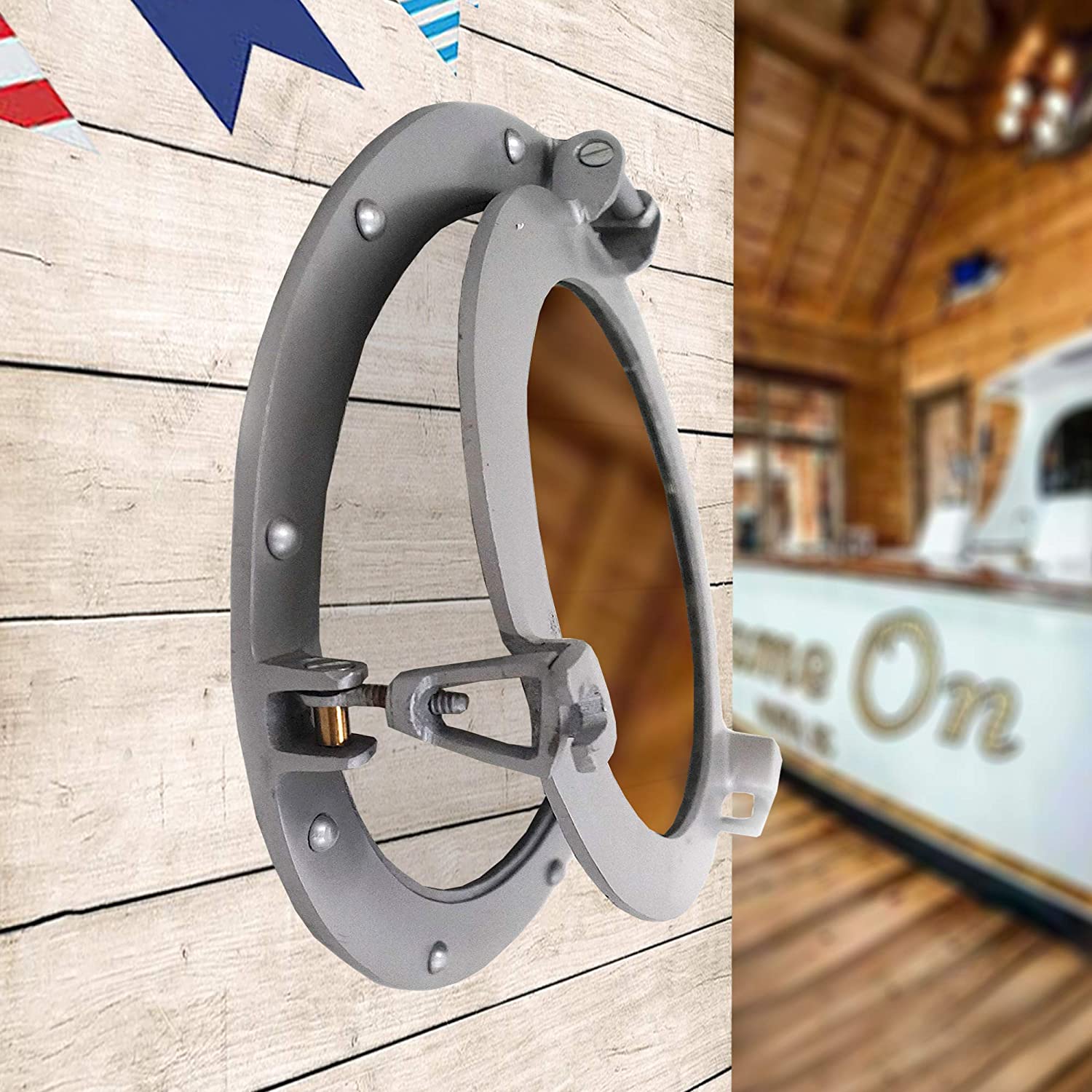 AL 4870 - Porthole Mirror Aluminum, 11"