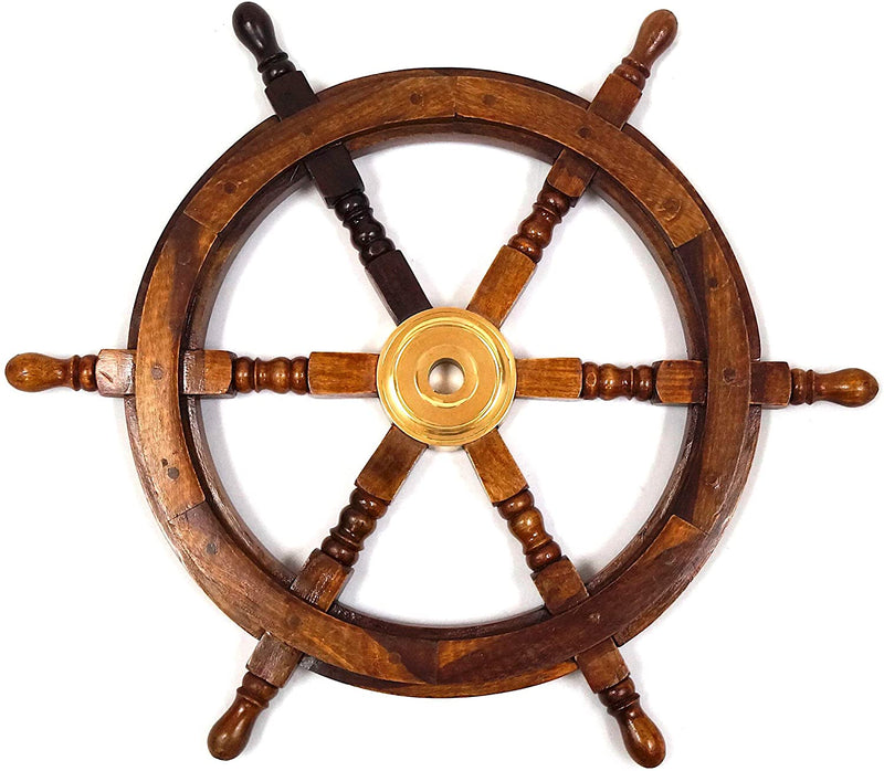 SH 8762 - Wooden Ship Wheel 18"