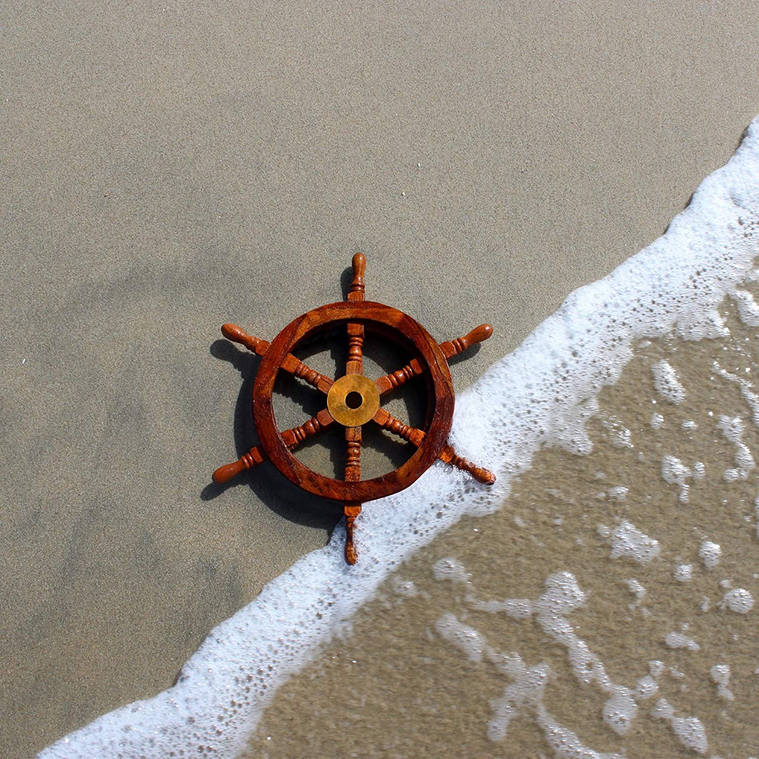 SH 8760 - Wooden Ship Wheel 12"