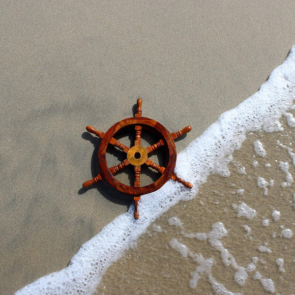 SH 8760 - Wooden Ship Wheel 12"