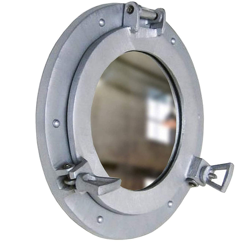 AL 4859 - Aluminum Porthole with Mirror,9"