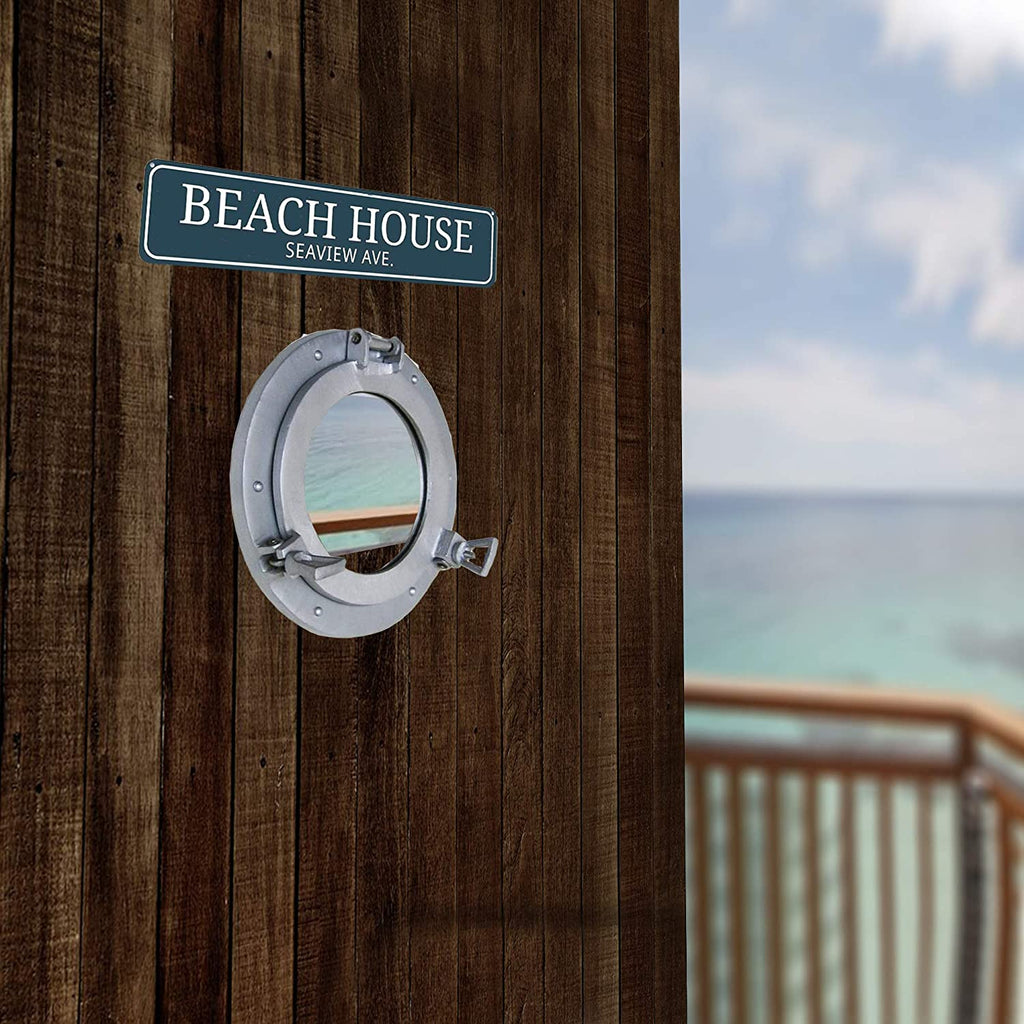 AL 4859 - Aluminum Porthole with Mirror,9"