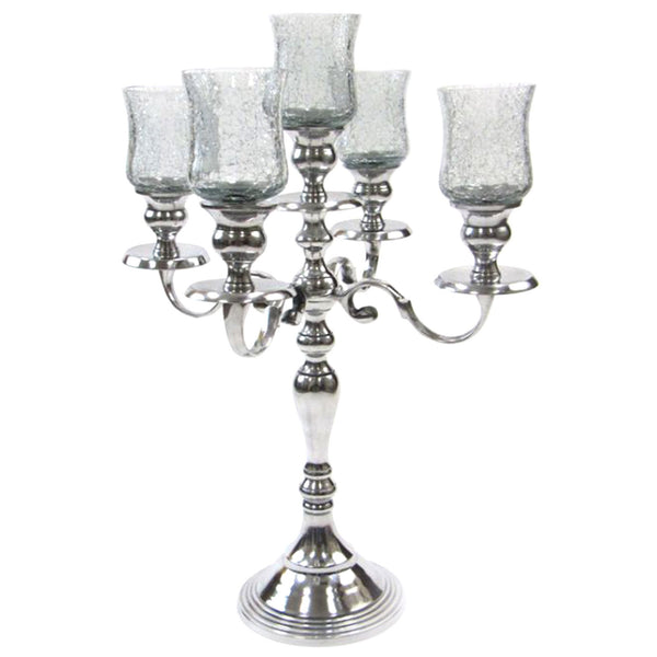 5-Branch Candle Holder, Aluminum, 18"